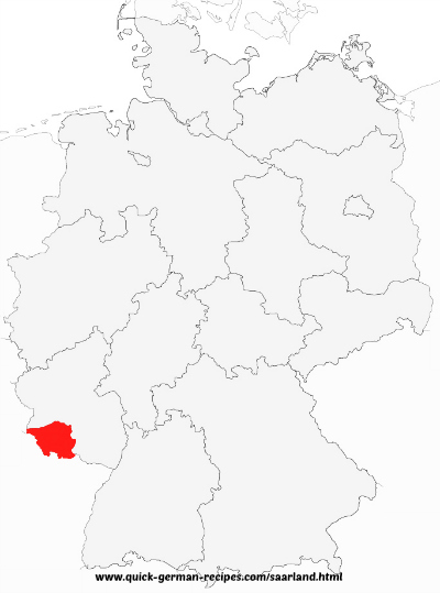 Saarland, Germany, map