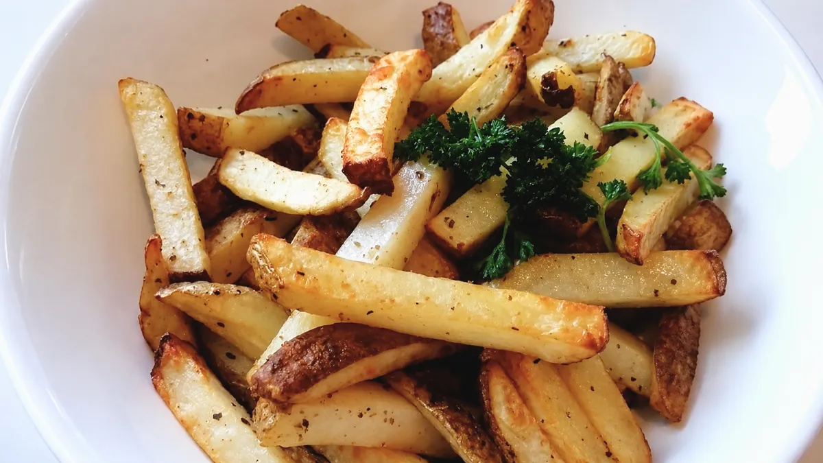 Air Fried French Fries are so quick and less greasy!