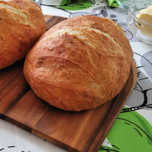 My own artisan bread (Bauernbrot) with whey or water. Try it. You'll love it, because it's so very easy to make.