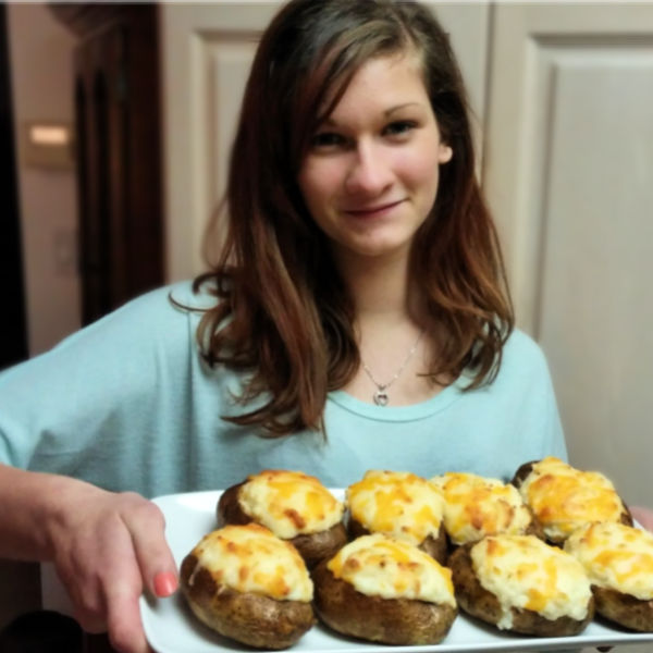 Lydia's Twice Baked Potato Recipe that she's been making since she's been a little girl. Her favorite ... and mine!