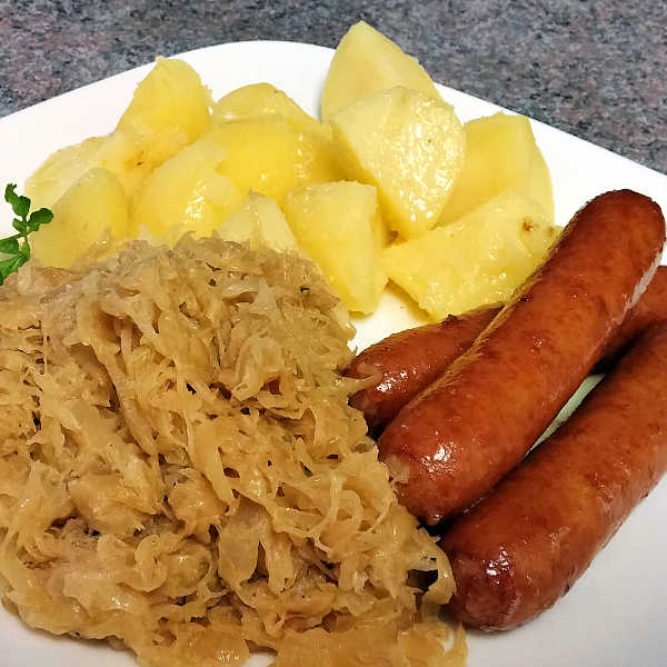 Oma's easy baked sausages! 
Yummy, traditional, simple and the perfect partner for that delicious potato salad. Great for BBQ's!