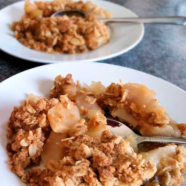 Apple Crisp -- German style! So great with harvest-time meals or anytime, made just like Oma.