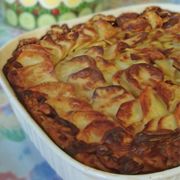 German scalloped potatoes and made with whipping cream, of course (gluten-free!)