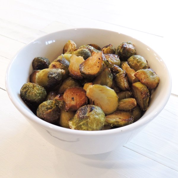 Roasted Brussels Sprouts with Balsamic Vinegar & Maple Syrup