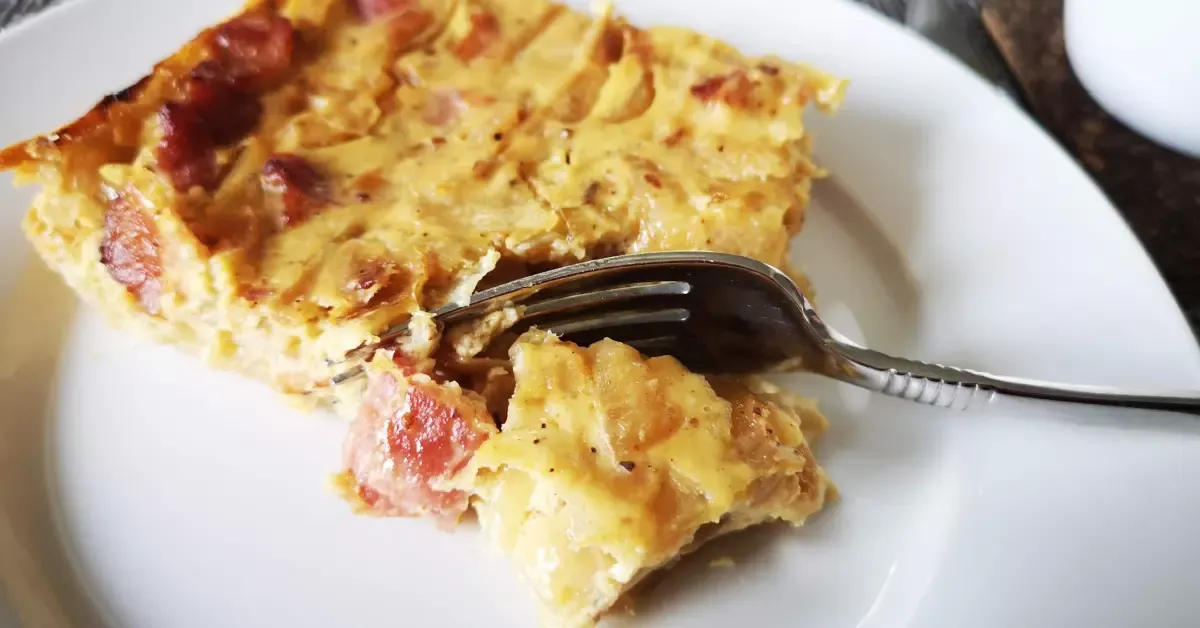 Slice of Caramelized Onion Tart