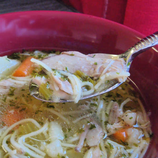 Chicken Vegetable Soup ... so comforting  anytime! Made just like Oma!
