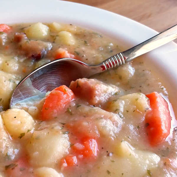 Easy Potato Soup Recipe  -- a traditional German favorite made just like Oma!