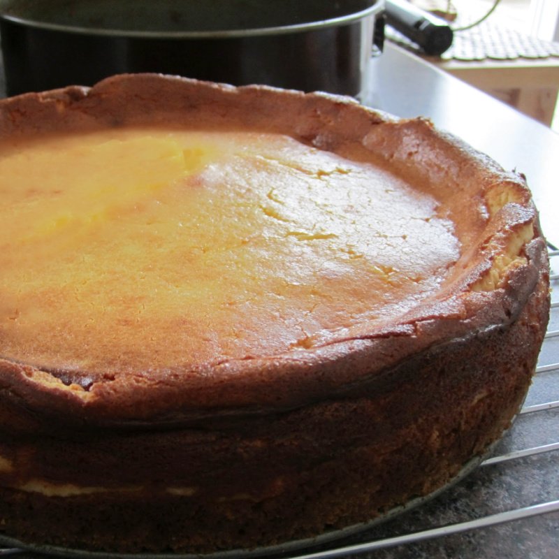 Easy German Cheesecake, still in the pan