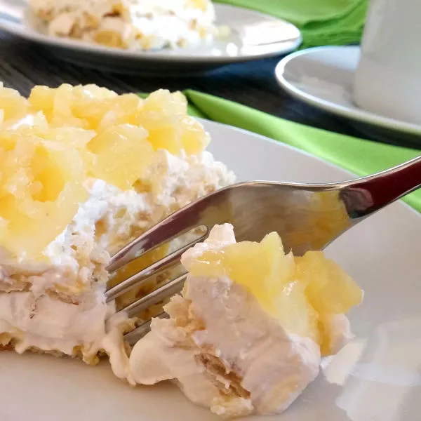 Soda Cracker Dessert is so easily made!