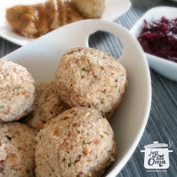 German Bread Dumplings ~ Oma's Semmelknödel