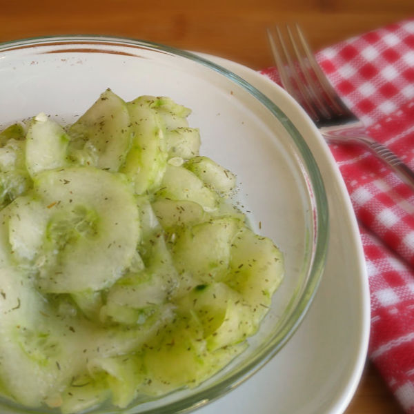 Oma's Southern German Cucumber Salad ~ Gurkensalat