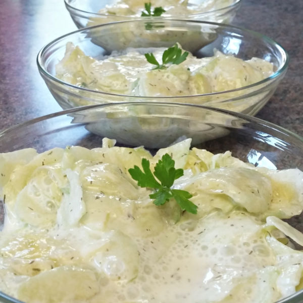 Oma's Northern German Cucumber Salad Recipe ~ Gurkensalat