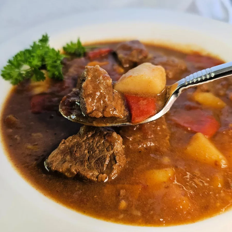 German goulash soup recipe, made in the oven or stove top