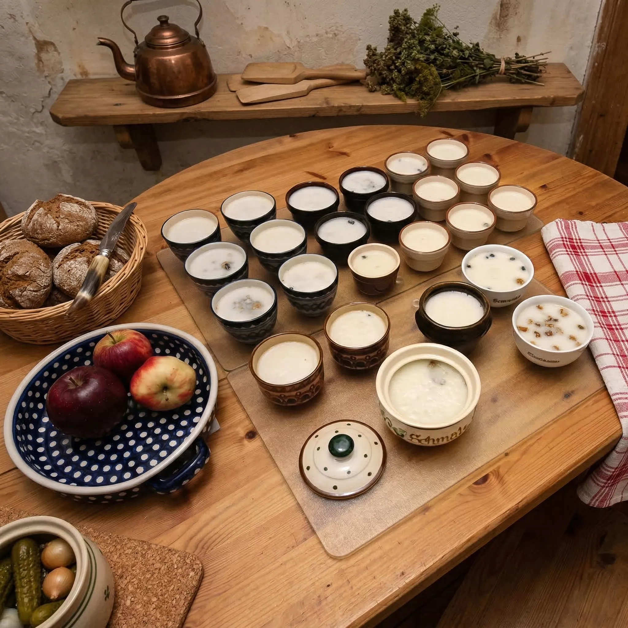 German schmaltz in small white bowls