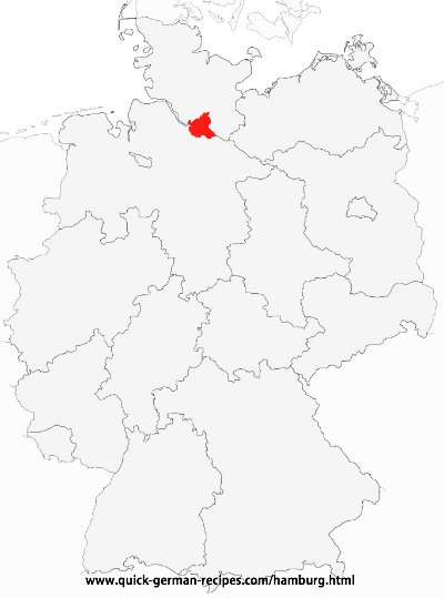 map of Germany showing Hamburg