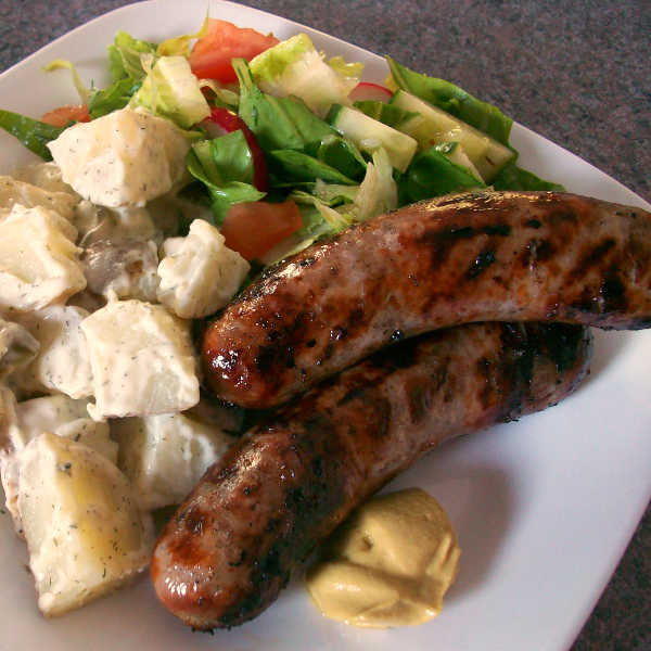 Absolutely delicious Bratwurst sausage!
