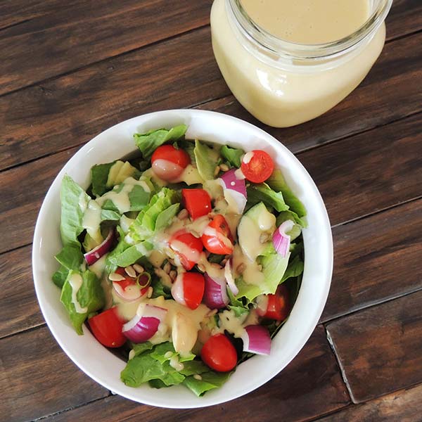 Easy Creamy Hummus Salad Dressing Recipe 