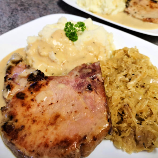 Kassler Chops with Sauerkraut made Just like Oma