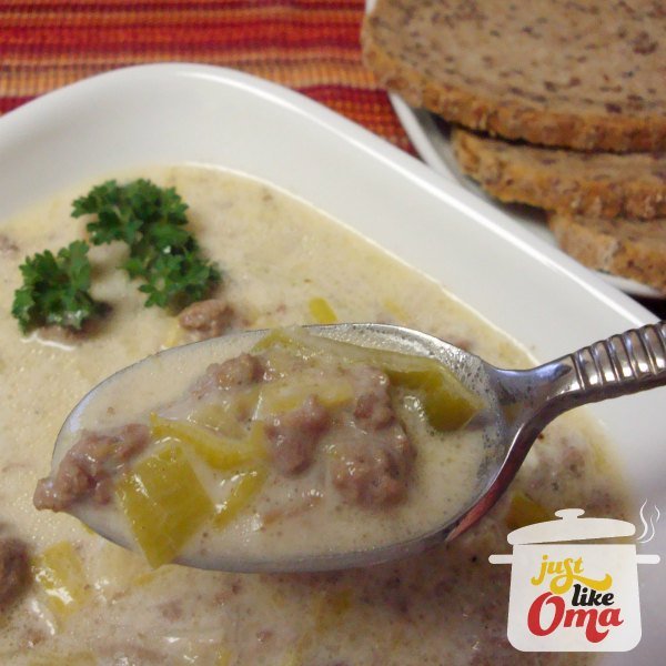German leek soup with cheese made just like Oma