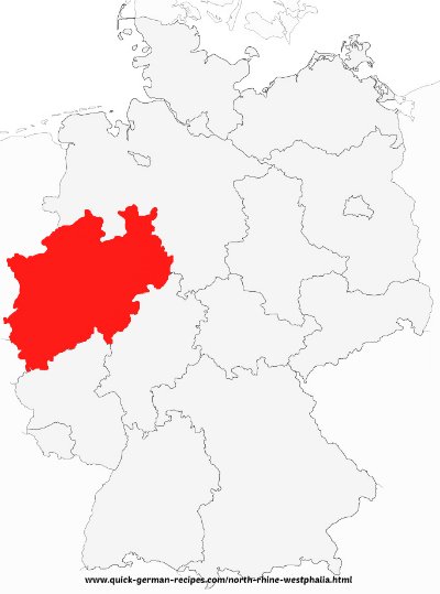 Map showing North Rhine­Westphalia