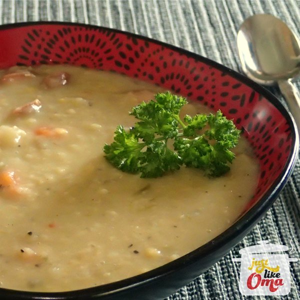 Traditional German Red Lentil Soup made just like Oma!
