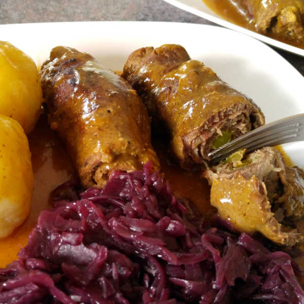 A delicious beef rouladen recipe from Germany using a pressure cooker