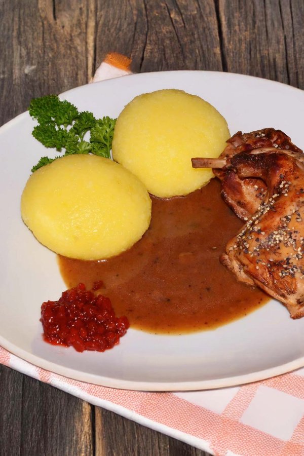 Schlesiche Potato Dumplings made with Cooked and Raw Potatoes