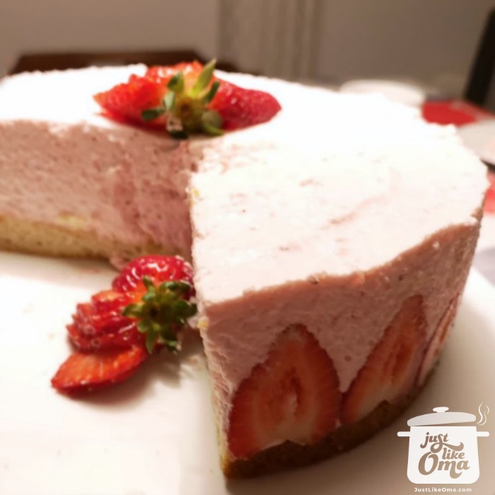 Strawberry Cream Torte, made just like Oma!